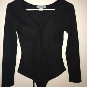 Suede Bodysuit